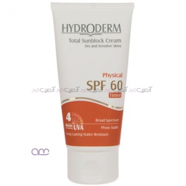 کرم ضد آفتاب فیزیکال هیدرودرم رنگی مدل SPF60 بژ روشن حجم 50