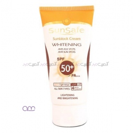 کرم ضد آفتاب روشن کننده سان سیف sunsafe مدل SPF50 Whitening