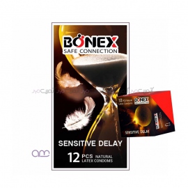 کاندوم بونکس Bonex مدل Sensitive Delay بسته 12 عددی